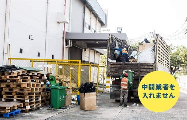 中間業者を入れません